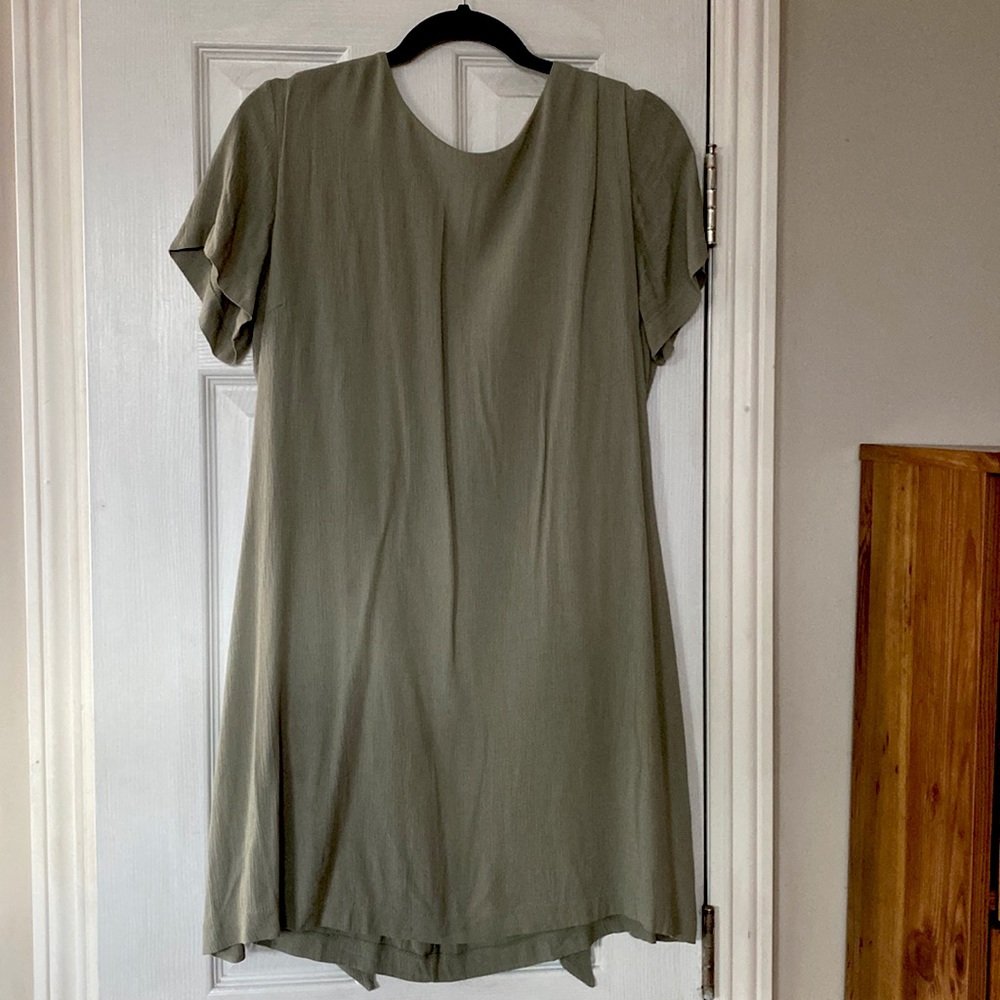 Sage green backless dress